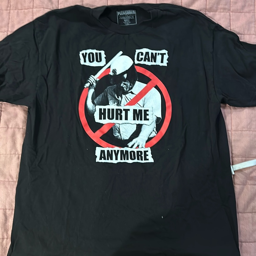 Pleasures x Duane Hanson Graphic Tee – “You Can’t Hurt Me Anymore” Black XL